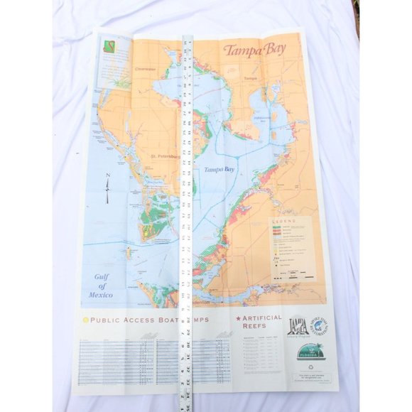 1997 Tampa Bay Boaters Guide Map Vintage 88501 - Picture 5 of 6